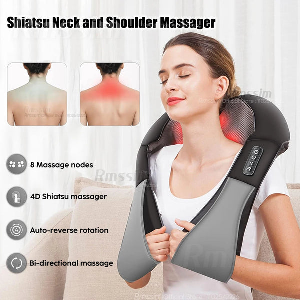 Kabellos Shiatsu Nacken und Rucken Massager